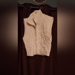 Women's Quilted White Vest